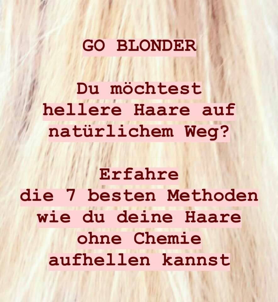 Go Blonder Haare Naturlich Aufhellen So Geht S Umoov